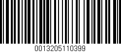 Código de barras (EAN, GTIN, SKU, ISBN): '0013205110399'
