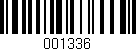 Código de barras (EAN, GTIN, SKU, ISBN): '001336'