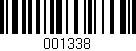 Código de barras (EAN, GTIN, SKU, ISBN): '001338'