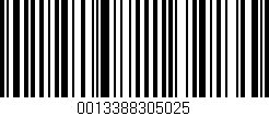 Código de barras (EAN, GTIN, SKU, ISBN): '0013388305025'