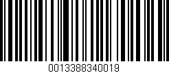 Código de barras (EAN, GTIN, SKU, ISBN): '0013388340019'