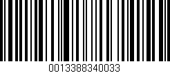 Código de barras (EAN, GTIN, SKU, ISBN): '0013388340033'