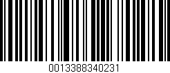 Código de barras (EAN, GTIN, SKU, ISBN): '0013388340231'