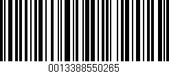 Código de barras (EAN, GTIN, SKU, ISBN): '0013388550265'
