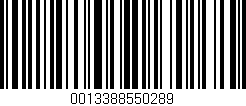 Código de barras (EAN, GTIN, SKU, ISBN): '0013388550289'