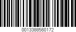 Código de barras (EAN, GTIN, SKU, ISBN): '0013388560172'