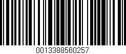 Código de barras (EAN, GTIN, SKU, ISBN): '0013388560257'
