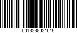 Código de barras (EAN, GTIN, SKU, ISBN): '0013388931019'