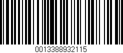 Código de barras (EAN, GTIN, SKU, ISBN): '0013388932115'