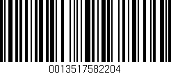 Código de barras (EAN, GTIN, SKU, ISBN): '0013517582204'