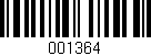 Código de barras (EAN, GTIN, SKU, ISBN): '001364'