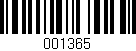Código de barras (EAN, GTIN, SKU, ISBN): '001365'
