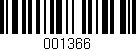 Código de barras (EAN, GTIN, SKU, ISBN): '001366'