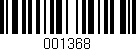 Código de barras (EAN, GTIN, SKU, ISBN): '001368'