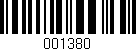 Código de barras (EAN, GTIN, SKU, ISBN): '001380'