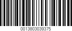 Código de barras (EAN, GTIN, SKU, ISBN): '0013803039375'