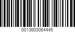 Código de barras (EAN, GTIN, SKU, ISBN): '0013803064445'