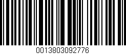 Código de barras (EAN, GTIN, SKU, ISBN): '0013803092776'