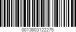 Código de barras (EAN, GTIN, SKU, ISBN): '0013803122275'