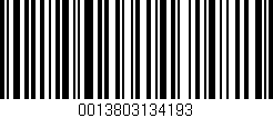 Código de barras (EAN, GTIN, SKU, ISBN): '0013803134193'