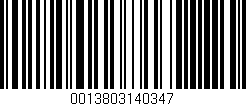 Código de barras (EAN, GTIN, SKU, ISBN): '0013803140347'
