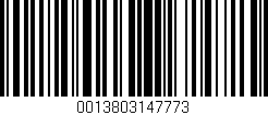 Código de barras (EAN, GTIN, SKU, ISBN): '0013803147773'