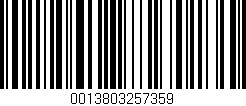 Código de barras (EAN, GTIN, SKU, ISBN): '0013803257359'
