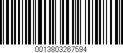 Código de barras (EAN, GTIN, SKU, ISBN): '0013803267594'