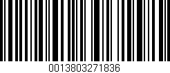 Código de barras (EAN, GTIN, SKU, ISBN): '0013803271836'