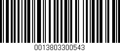 Código de barras (EAN, GTIN, SKU, ISBN): '0013803300543'