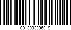 Código de barras (EAN, GTIN, SKU, ISBN): '0013803306019'
