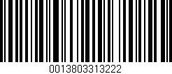Código de barras (EAN, GTIN, SKU, ISBN): '0013803313222'