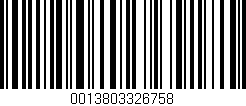 Código de barras (EAN, GTIN, SKU, ISBN): '0013803326758'