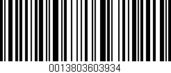 Código de barras (EAN, GTIN, SKU, ISBN): '0013803603934'