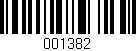 Código de barras (EAN, GTIN, SKU, ISBN): '001382'
