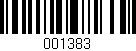 Código de barras (EAN, GTIN, SKU, ISBN): '001383'
