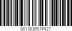 Código de barras (EAN, GTIN, SKU, ISBN): '0013836576427'