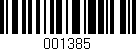Código de barras (EAN, GTIN, SKU, ISBN): '001385'