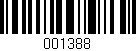 Código de barras (EAN, GTIN, SKU, ISBN): '001388'