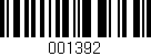 Código de barras (EAN, GTIN, SKU, ISBN): '001392'