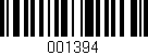 Código de barras (EAN, GTIN, SKU, ISBN): '001394'