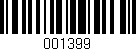 Código de barras (EAN, GTIN, SKU, ISBN): '001399'