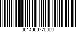 Código de barras (EAN, GTIN, SKU, ISBN): '0014000770009'