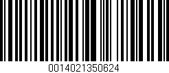 Código de barras (EAN, GTIN, SKU, ISBN): '0014021350624'