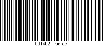 Código de barras (EAN, GTIN, SKU, ISBN): '001402|Padrao'