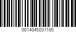 Código de barras (EAN, GTIN, SKU, ISBN): '0014045031165'