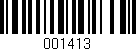 Código de barras (EAN, GTIN, SKU, ISBN): '001413'