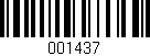 Código de barras (EAN, GTIN, SKU, ISBN): '001437'