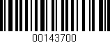 Código de barras (EAN, GTIN, SKU, ISBN): '00143700'