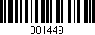 Código de barras (EAN, GTIN, SKU, ISBN): '001449'